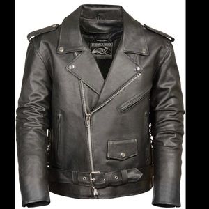 New Black 4XL Leather Jacket